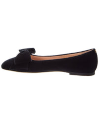 Valentino Vlogo Signature Velvet Ballerina Flat