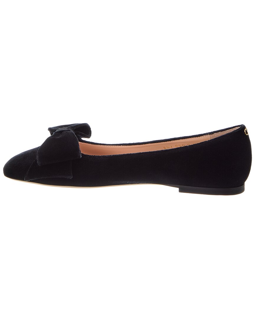 Valentino Vlogo Signature Velvet Ballerina Flat
