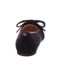 Valentino Vlogo Signature Velvet Ballerina Flat