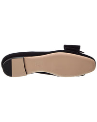 Valentino Vlogo Signature Velvet Ballerina Flat