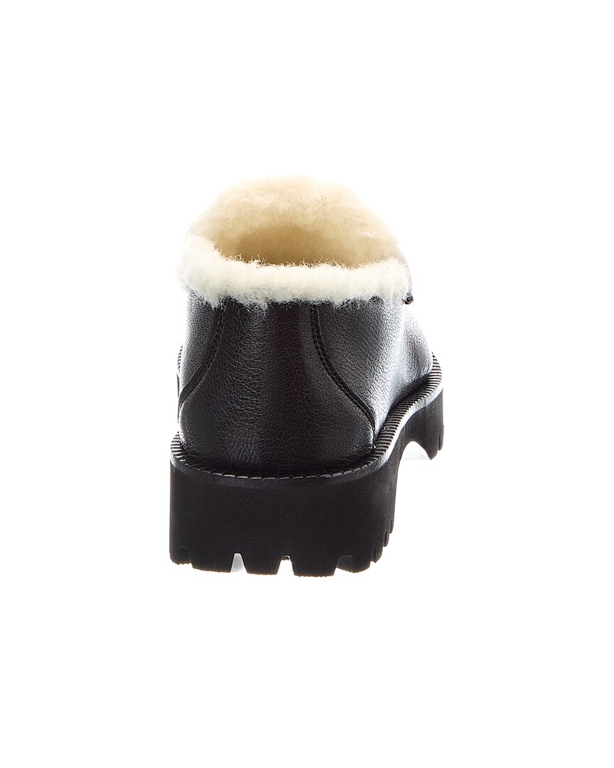 Valentino Valentino Vlogo Signature Leather & Shearling Loafer