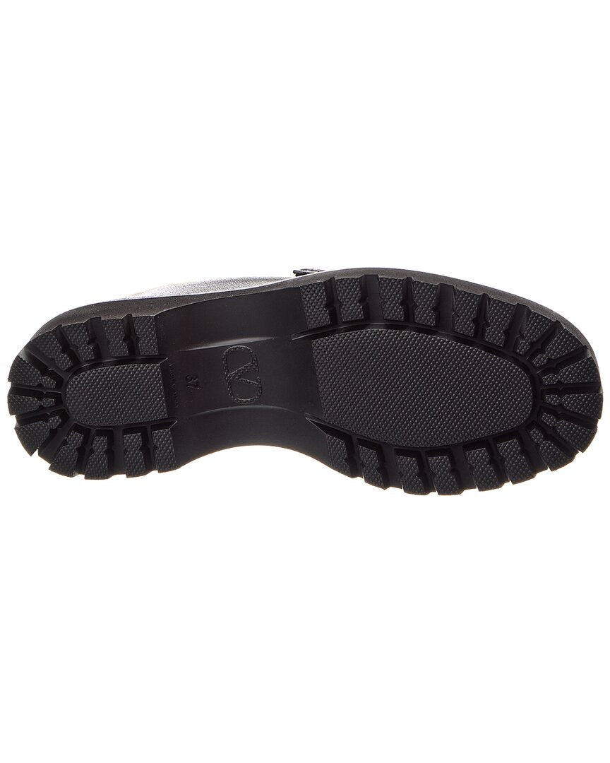 Valentino Valentino Vlogo Signature Leather & Shearling Loafer