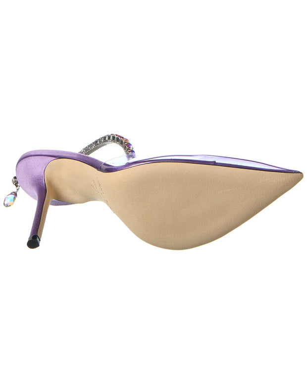 Jimmy Choo Saeda 100 Plexi & Leather Pump