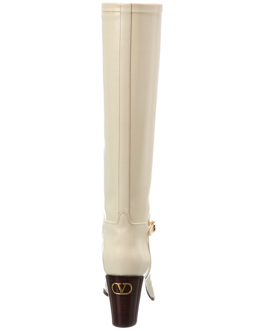 Valentino Pattie 75 Leather Knee-High Boot
