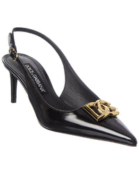 Dolce & Gabbana Dolce & Gabbana Dg Logo Patent Slingback Pump