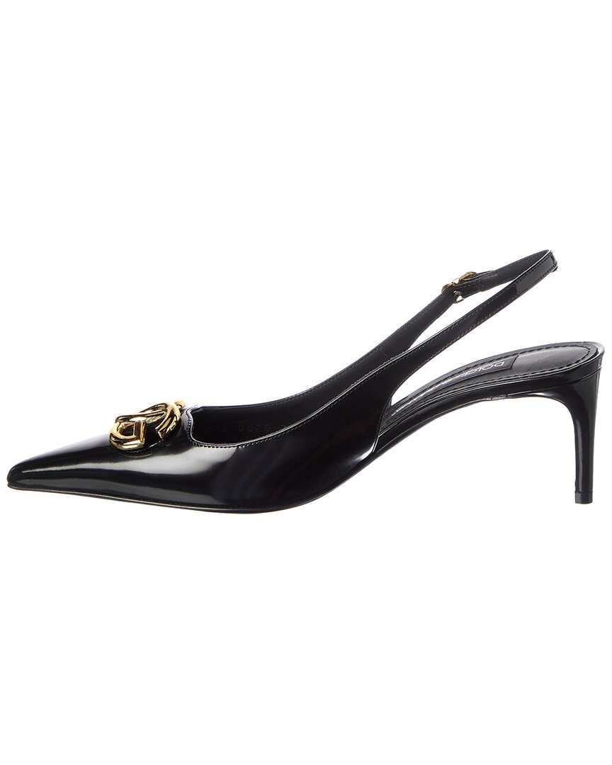 Dolce & Gabbana Dolce & Gabbana Dg Logo Patent Slingback Pump