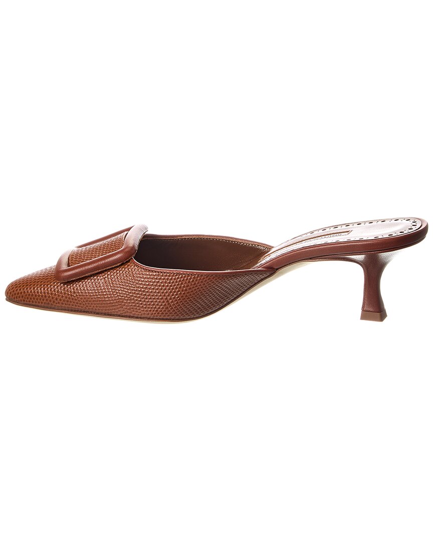 Manolo Blahnik Maysalebi 50 Leather Mule