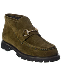 Gucci Gucci Horsebit Suede Bootie