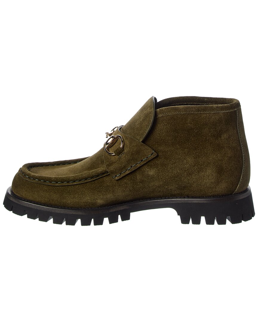 Gucci Gucci Horsebit Suede Bootie