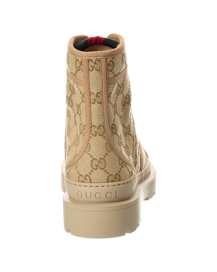 Gucci Gg Web Canvas High-Top Sneaker