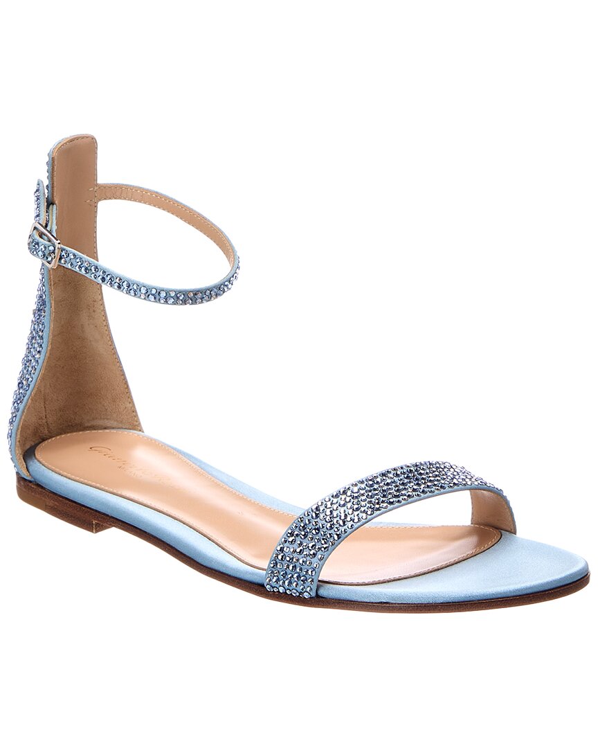 Gianvito Rossi Gianvito Rossi Rhinestone Satin Sandal