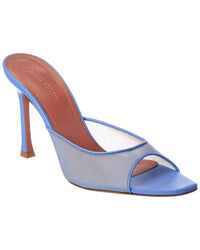 AMINA MUADDI Amina Muaddi Mesh & Leather Sandal