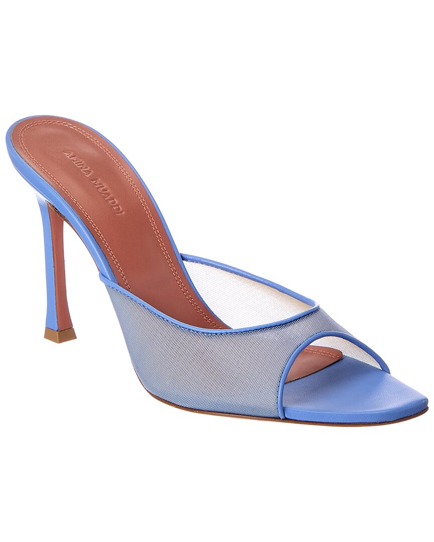 AMINA MUADDI Amina Muaddi Mesh & Leather Sandal