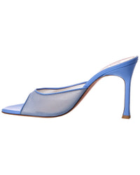 AMINA MUADDI Amina Muaddi Mesh & Leather Sandal