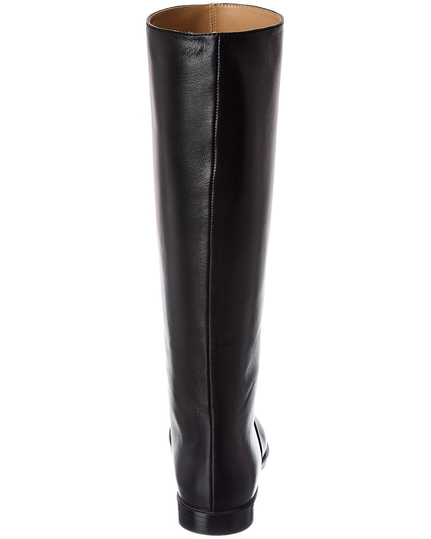 Sergio Rossi Sergio Rossi Chevallier Leather Knee-High Boot