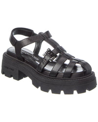 Sergio Rossi Twenty Buckle Leather Sandal