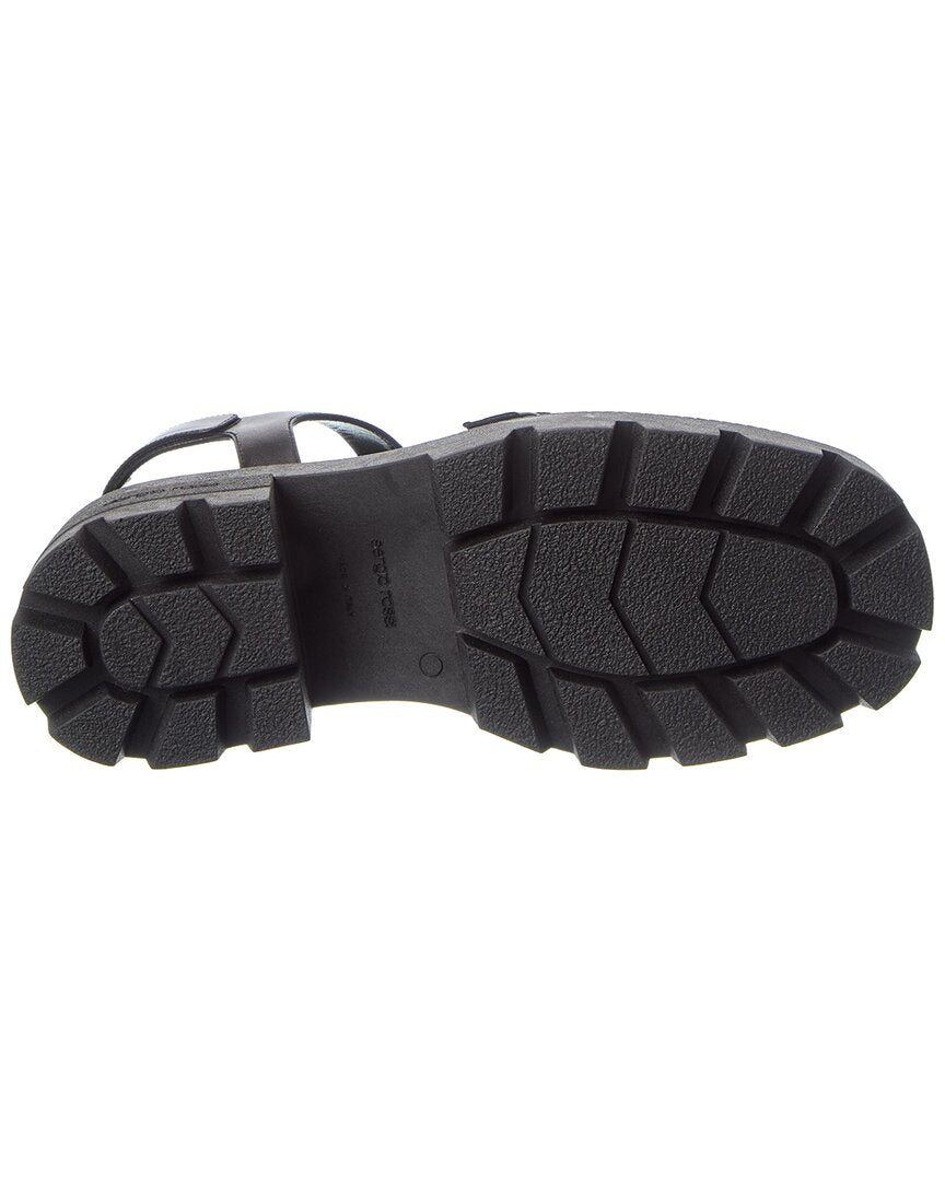 Sergio Rossi Twenty Buckle Leather Sandal