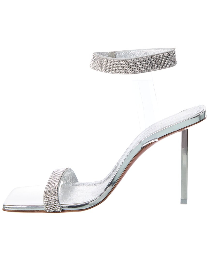 Amina Muaddi Rih Vinyl & Leather Sandal