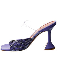 Amina Muaddi Paloma Leather & Vinyl Sandal