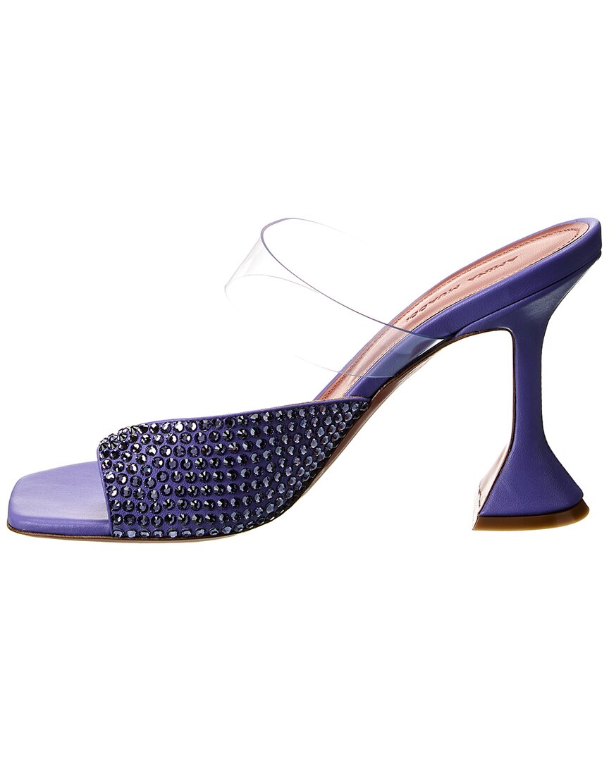 Amina Muaddi Paloma Leather & Vinyl Sandal