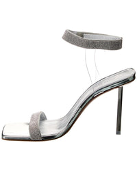 Amina Muaddi Rih Vinyl & Leather Sandal