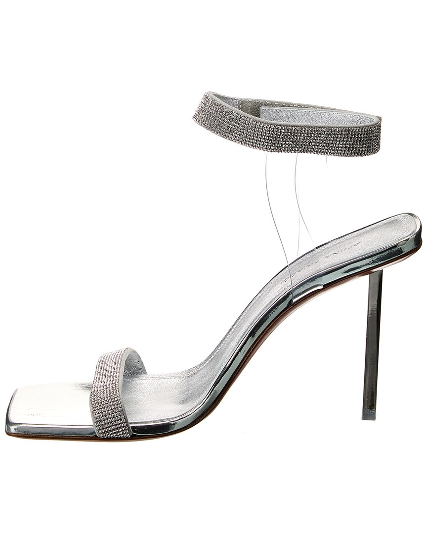 Amina Muaddi Rih Vinyl & Leather Sandal