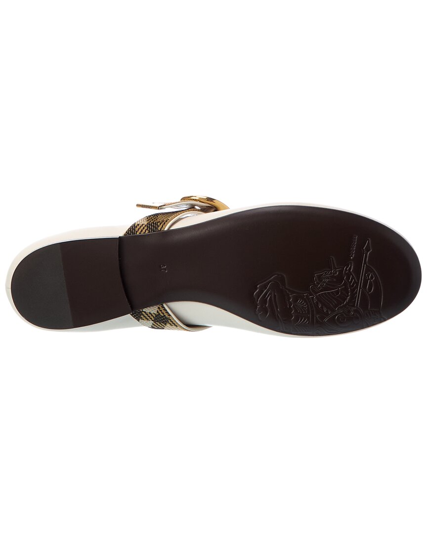 Burberry Burberry Check Robin Leather Ballerina Flat