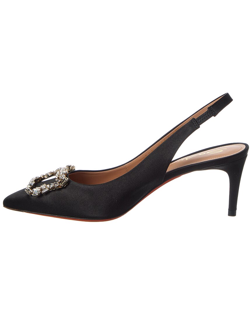 Santoni Satin Slingback Pump