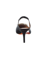 Santoni Satin Slingback Pump