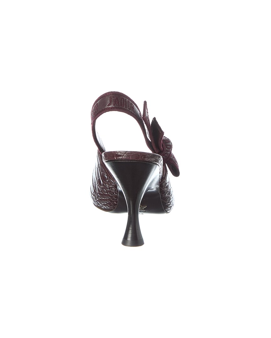 Dior J'adior Croc-Embossed Leather Slingback Pump