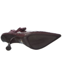 Dior J'adior Croc-Embossed Leather Slingback Pump