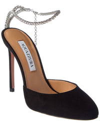 Aquazzura Ice 105 Suede Pump Black