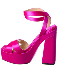 Jimmy Choo Jimmy Choo Gaia 140 Satin Platform Sandal, 36, Pink