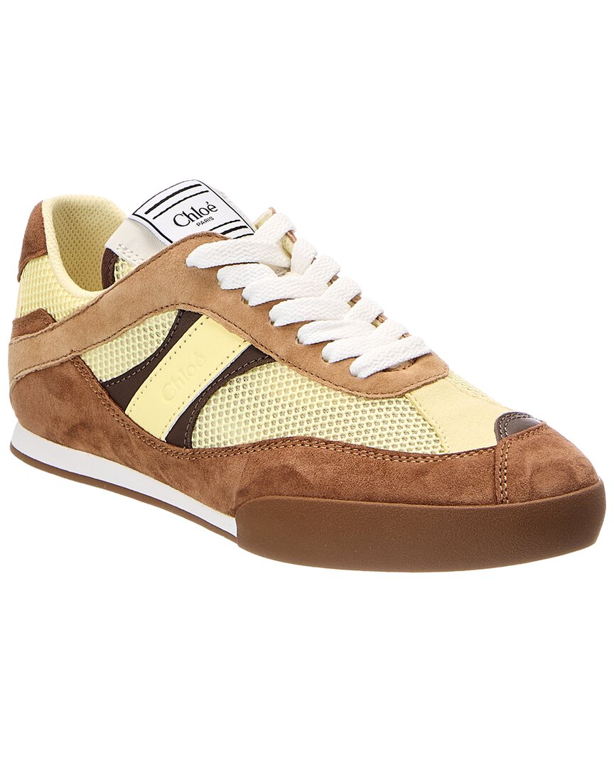Chloé Chloé Kick Leather, Suede & Canvas Sneaker