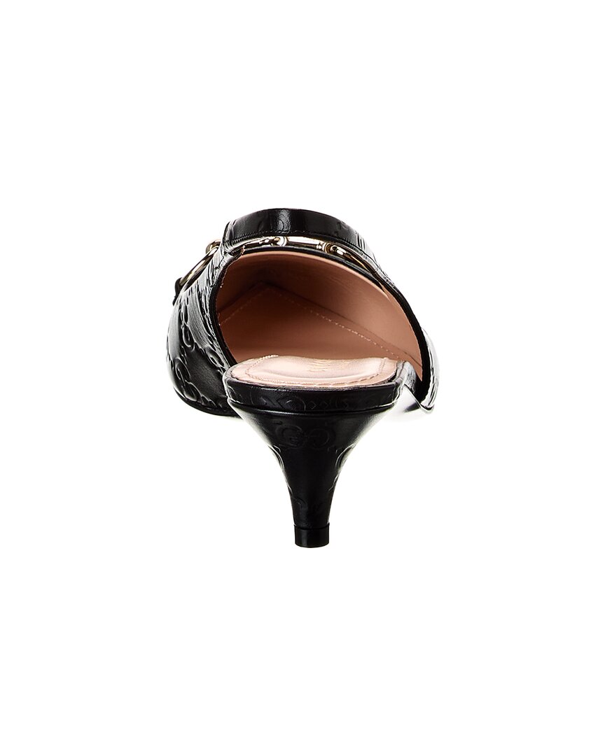 Gucci Horsebit Leather Slingback Pump