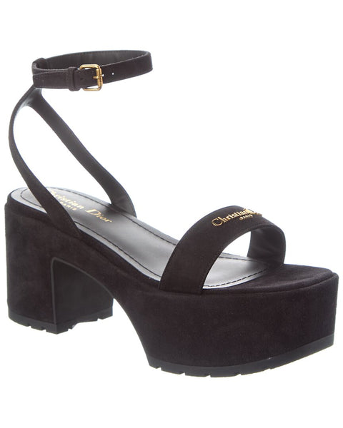 Dior D-Lane Suede Platform Sandal – Bluefly