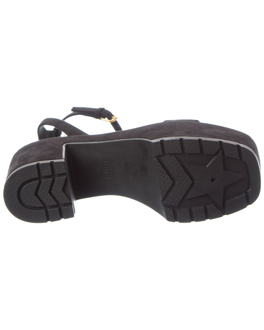 Dior D-Lane Suede Platform Sandal