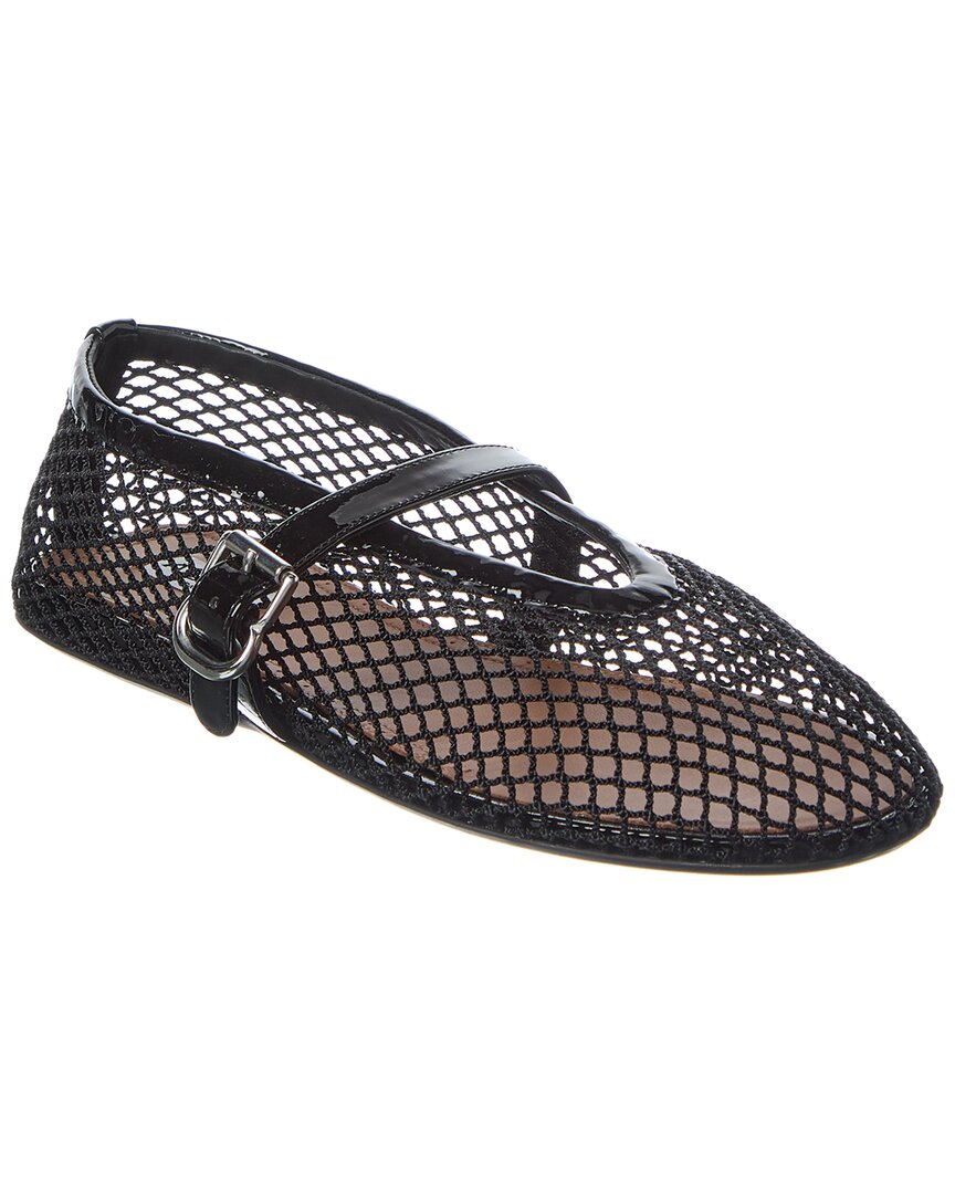 Alaïa Fishnet & Patent Ballet Flat