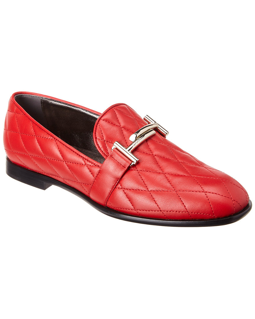 Tod’S Double T Quilted Leather Loafer