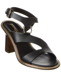 Ferragamo Mapi Leather Sandal Black 6