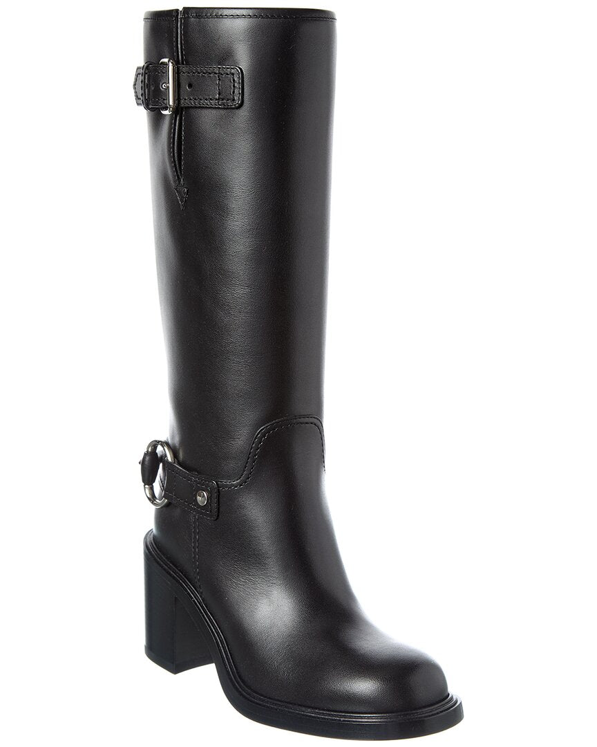 Gucci Gucci Mid-Heel Leather Boot