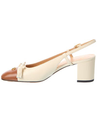 Valentino Bow 60 Leather Slingback Pump