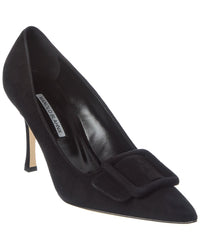 Manolo Blahnik Maysale 90 Suede Pump