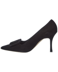 Manolo Blahnik Maysale 90 Suede Pump