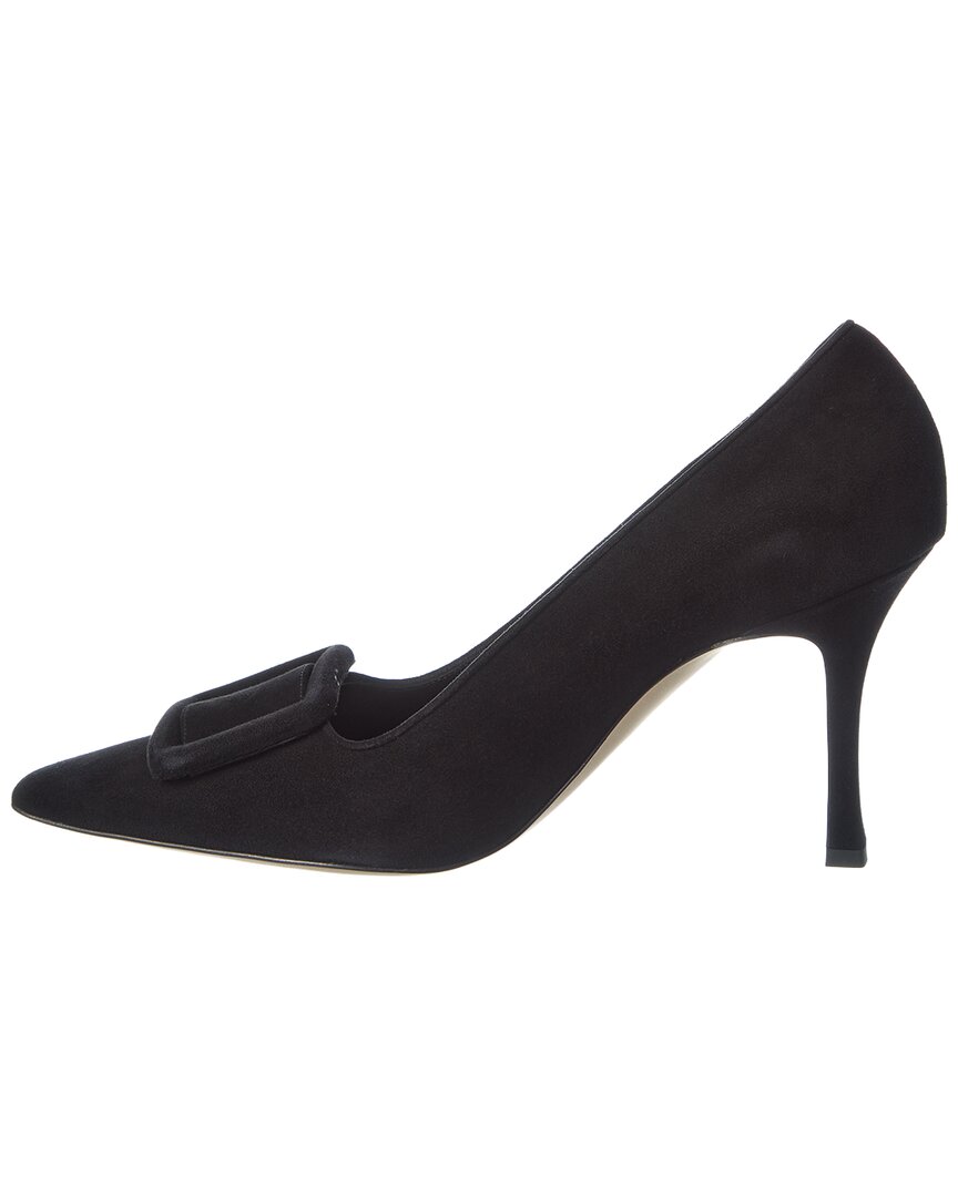 Manolo Blahnik Maysale 90 Suede Pump
