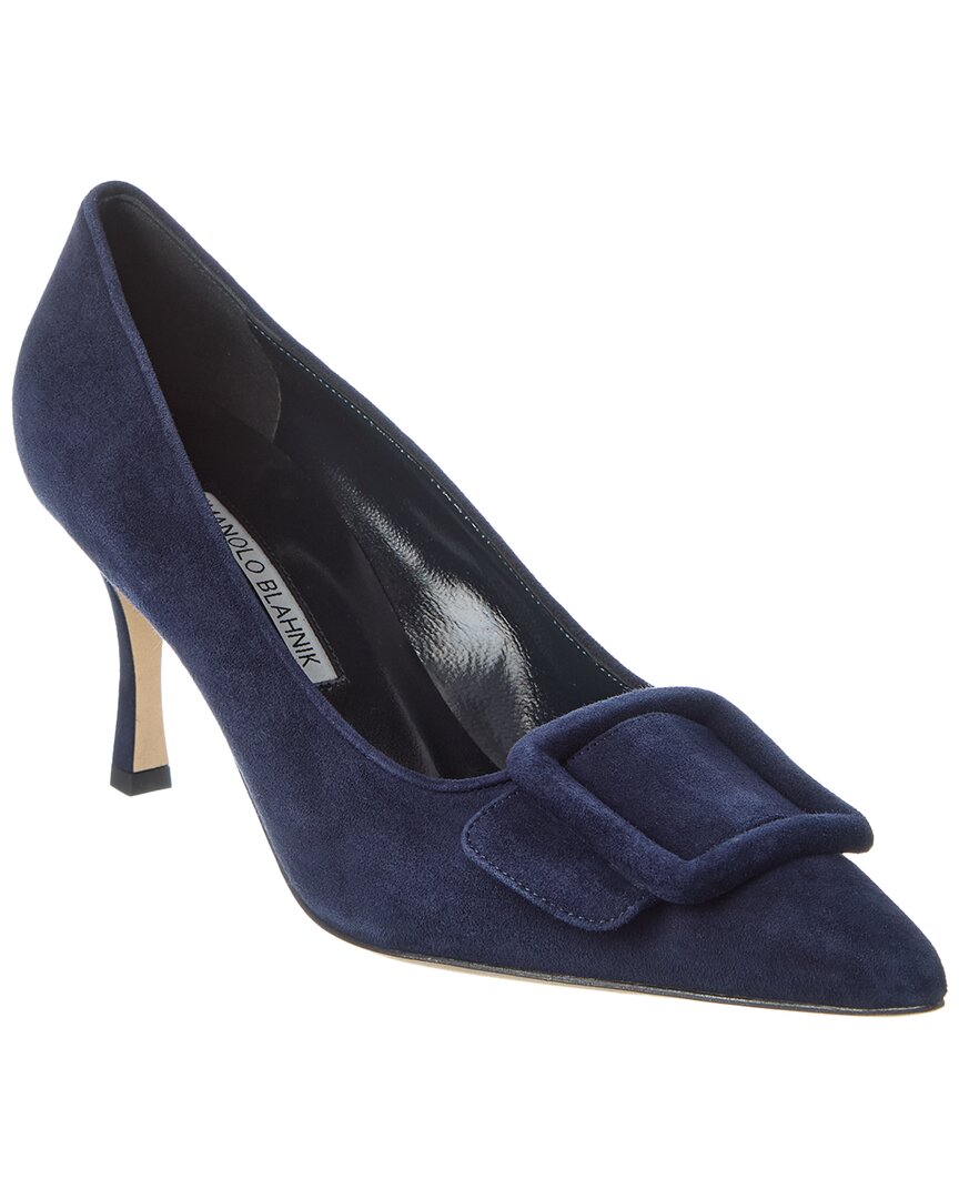 Manolo Blahnik Maysale 70 Suede Pump