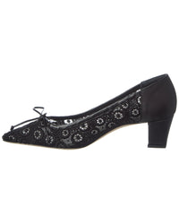 Manolo Blahnik Martebal 50 Lace & Satin Pump