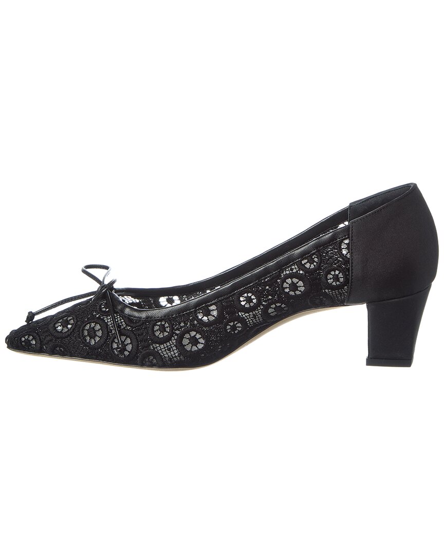 Manolo Blahnik Martebal 50 Lace & Satin Pump