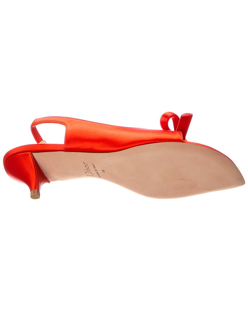 Dior Dior Bow Satin Slingback Sandal