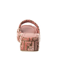 Fendi Sunshine Velvet Platform Sandal